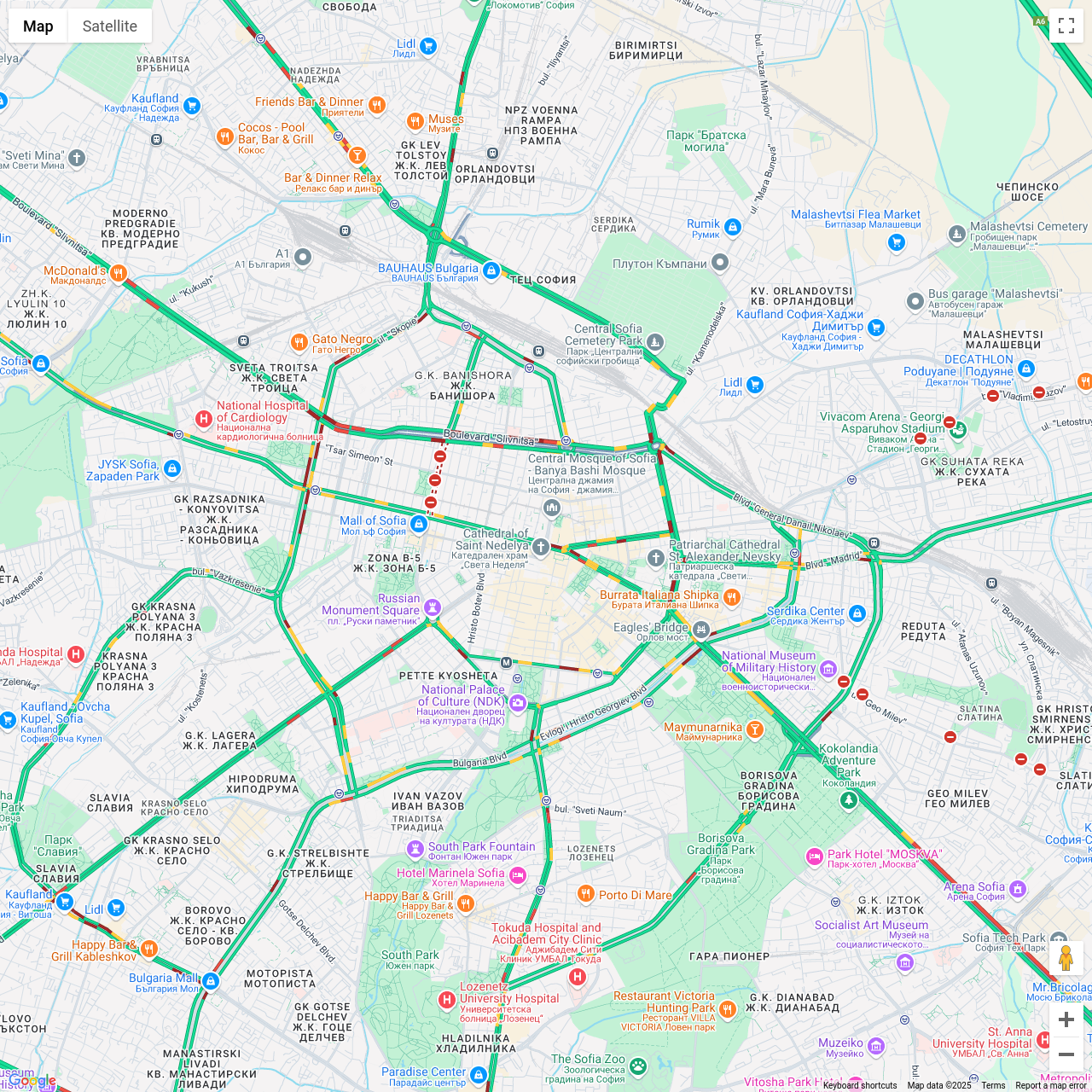 Sofia Traffic Congestion