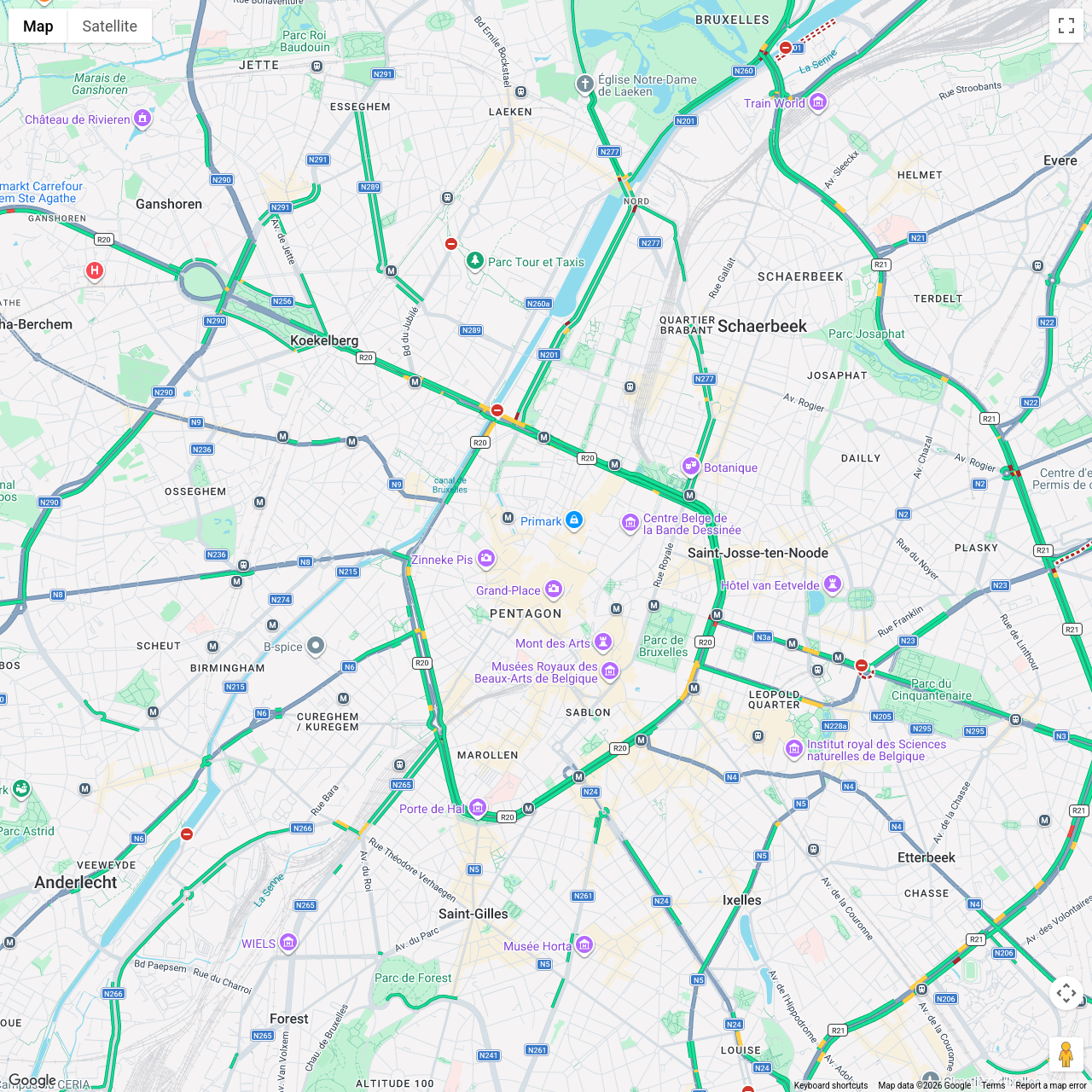 Brussels Traffic Congestion